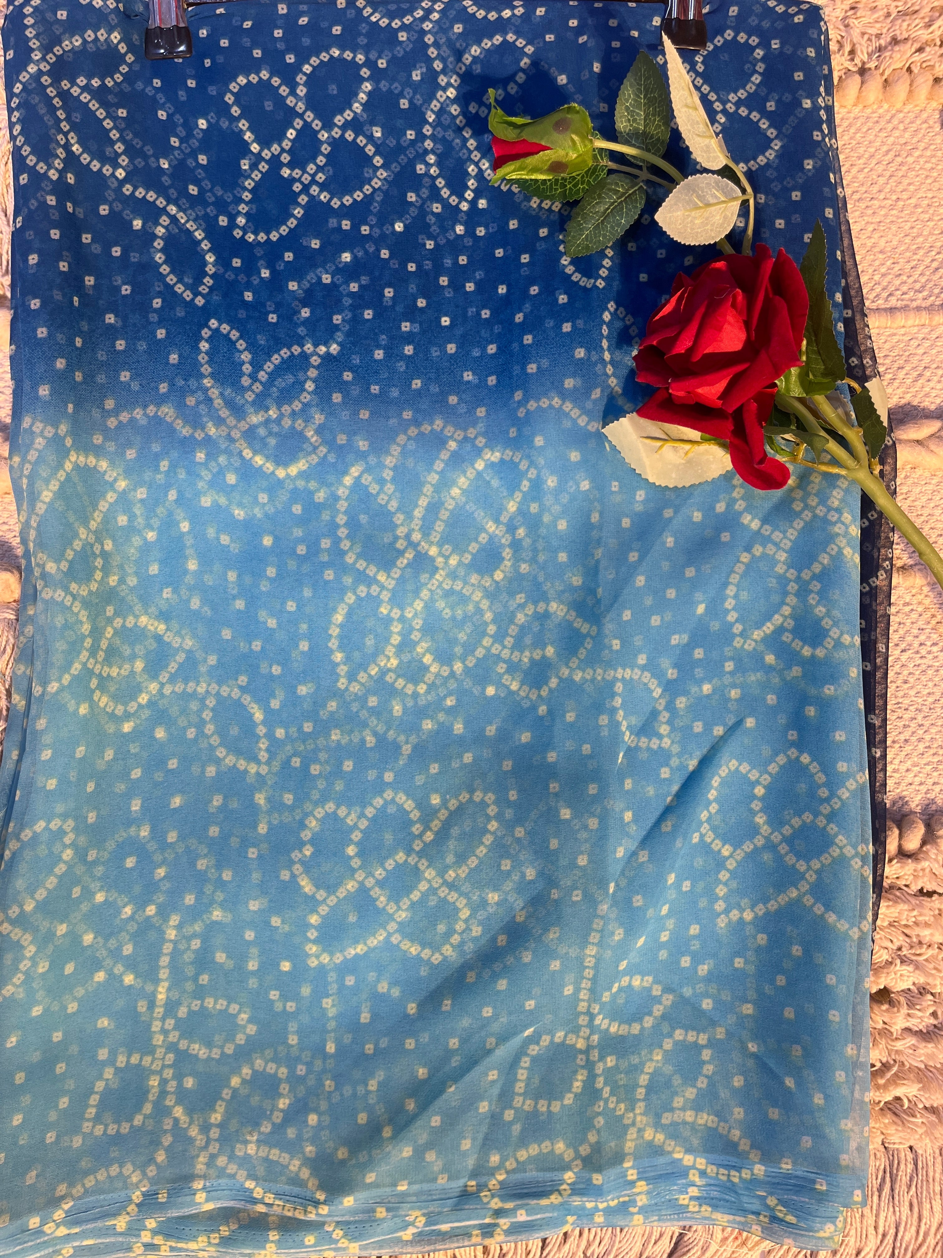 👑 The Moh Luxe Drape – Midnight Blue Edition