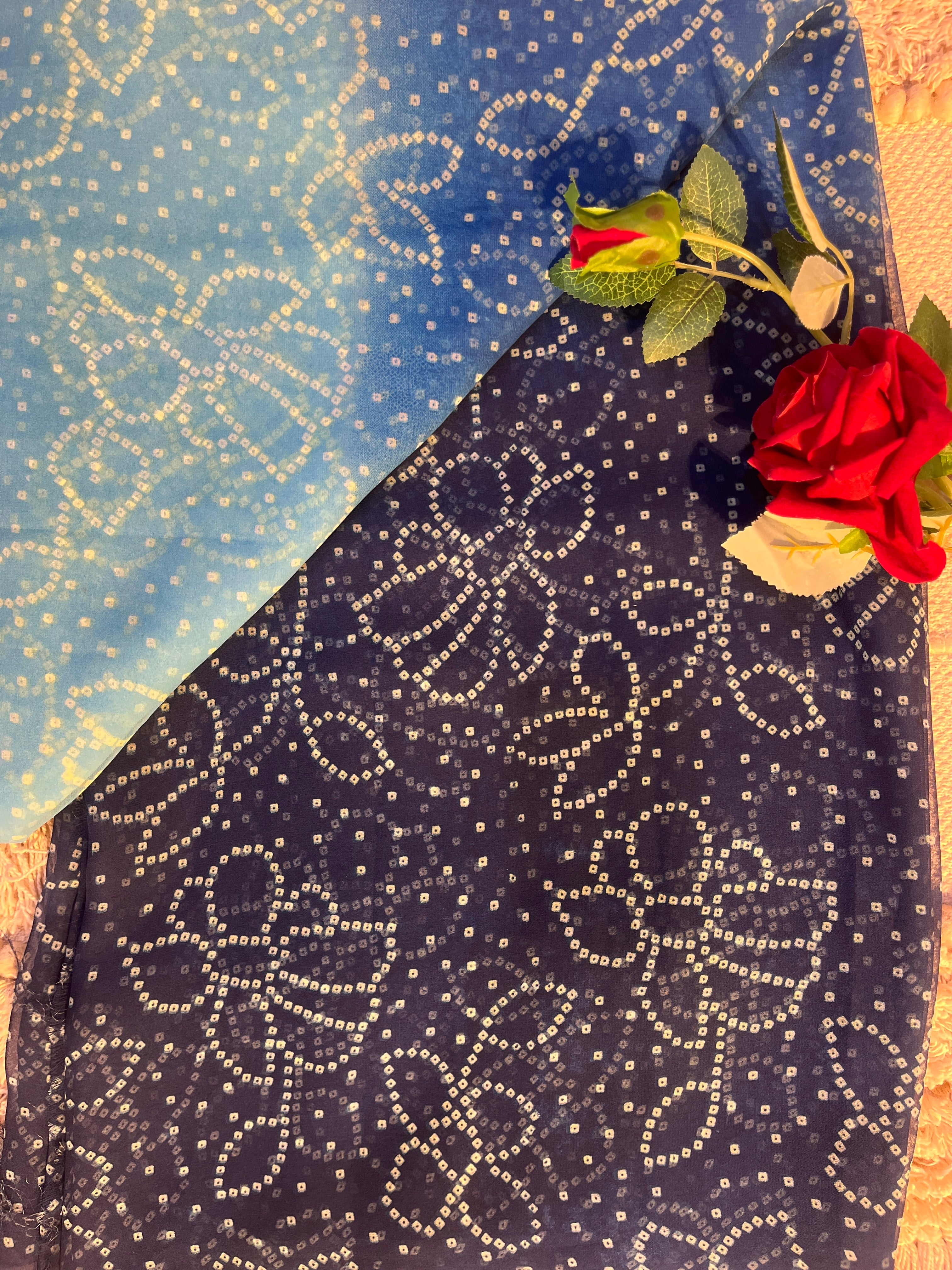 👑 The Moh Luxe Drape – Midnight Blue Edition