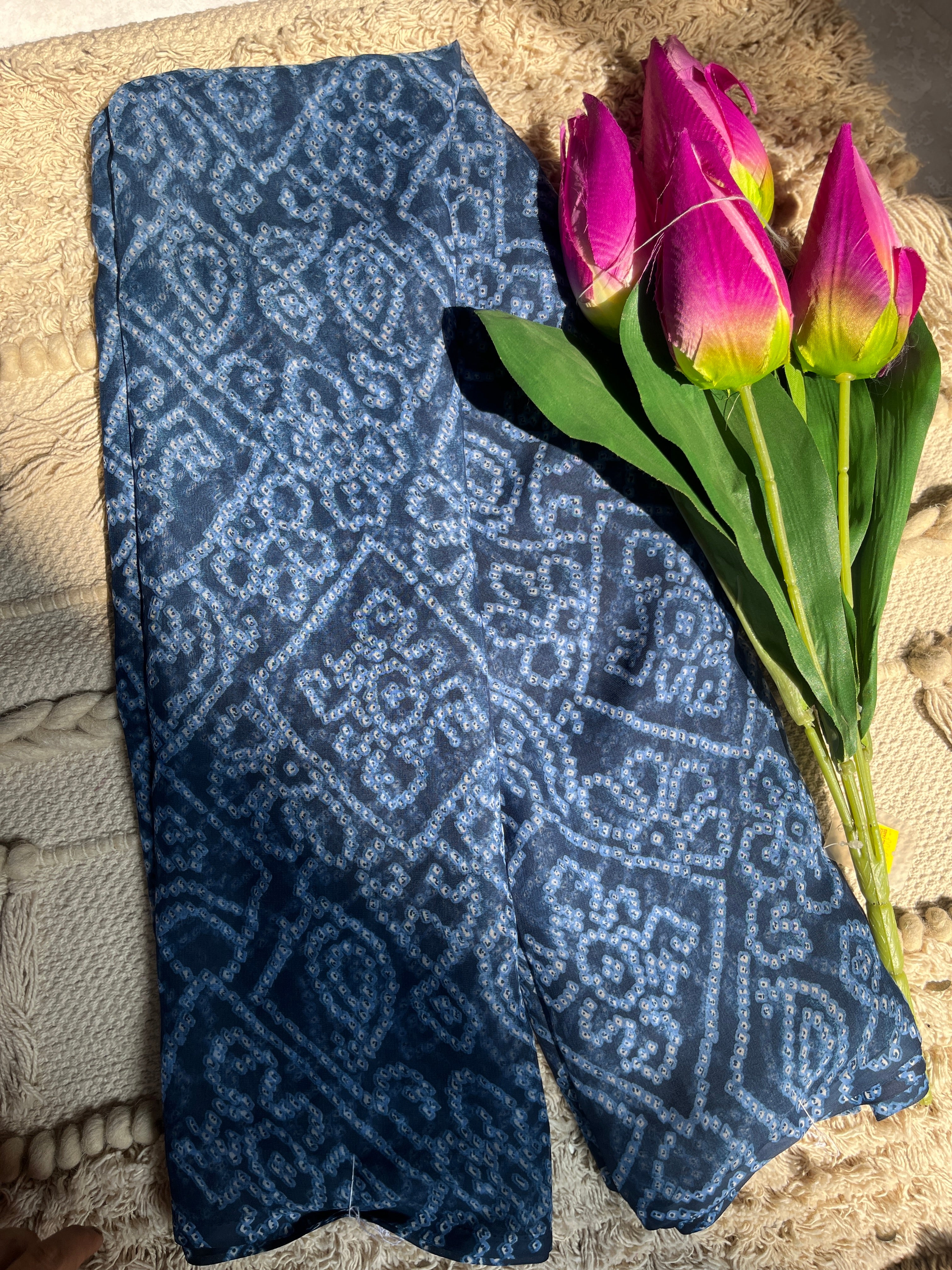 Bandhani printed saree