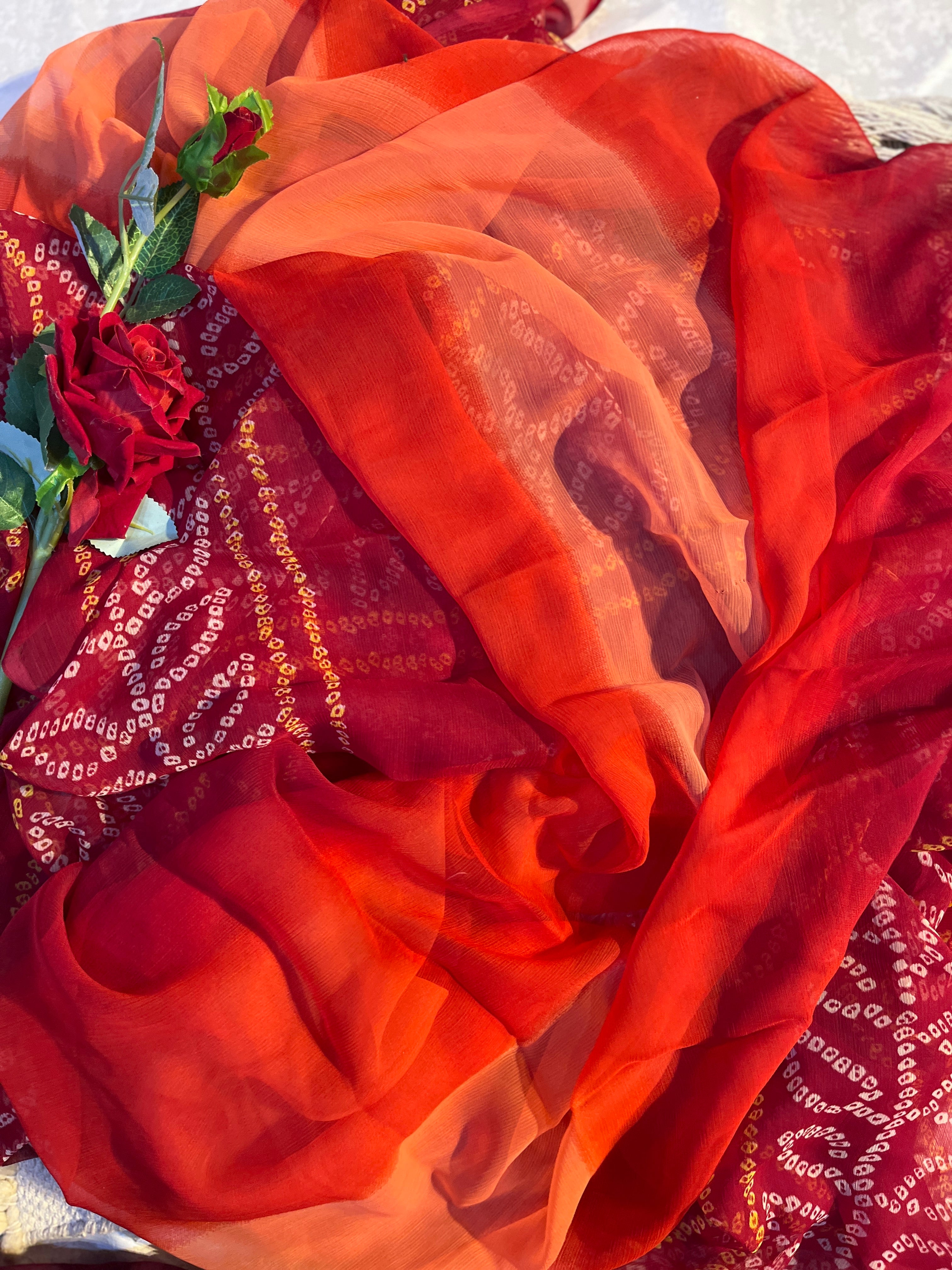 Bandhani printed saree