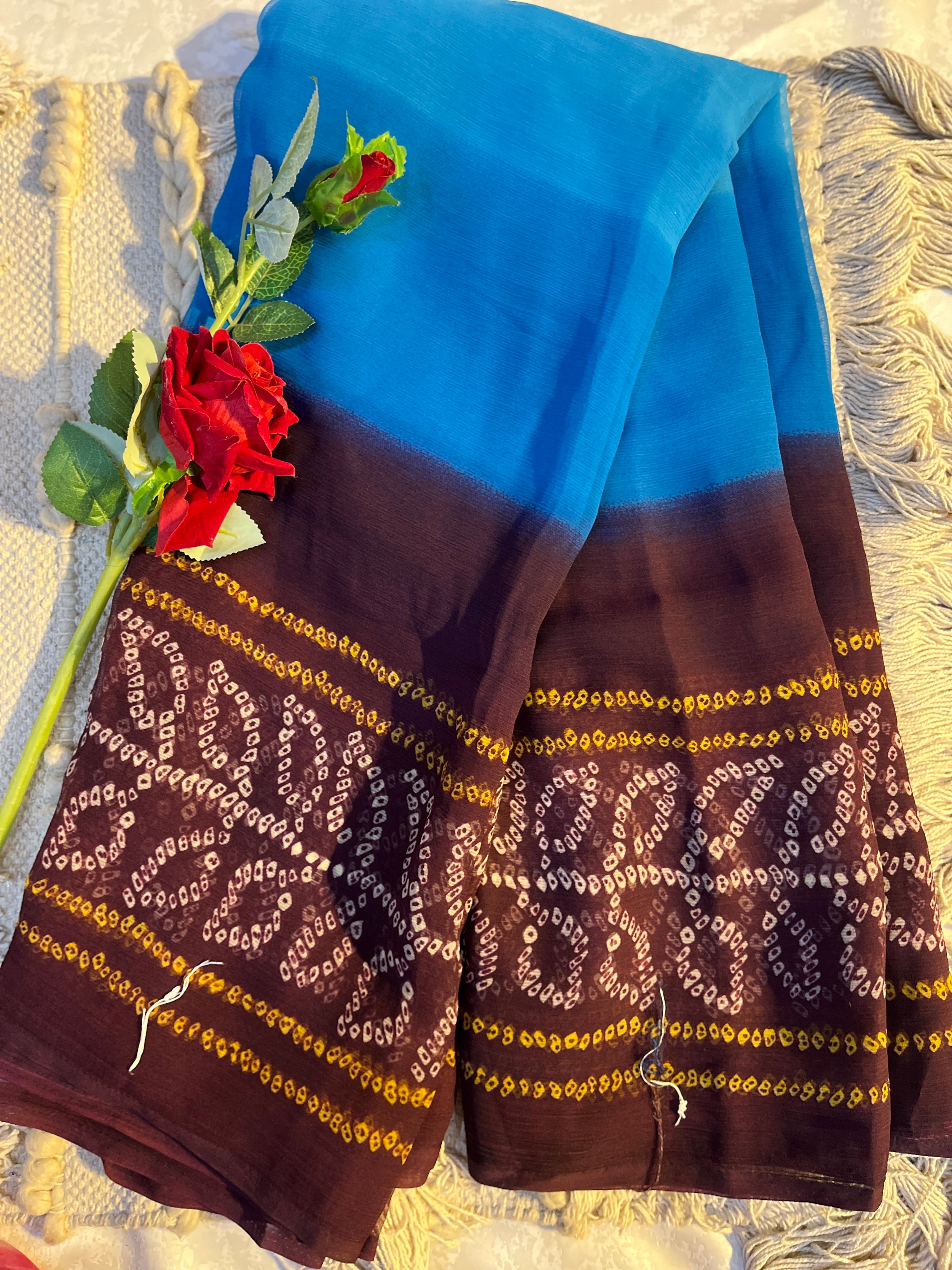 Bandhani printed saree