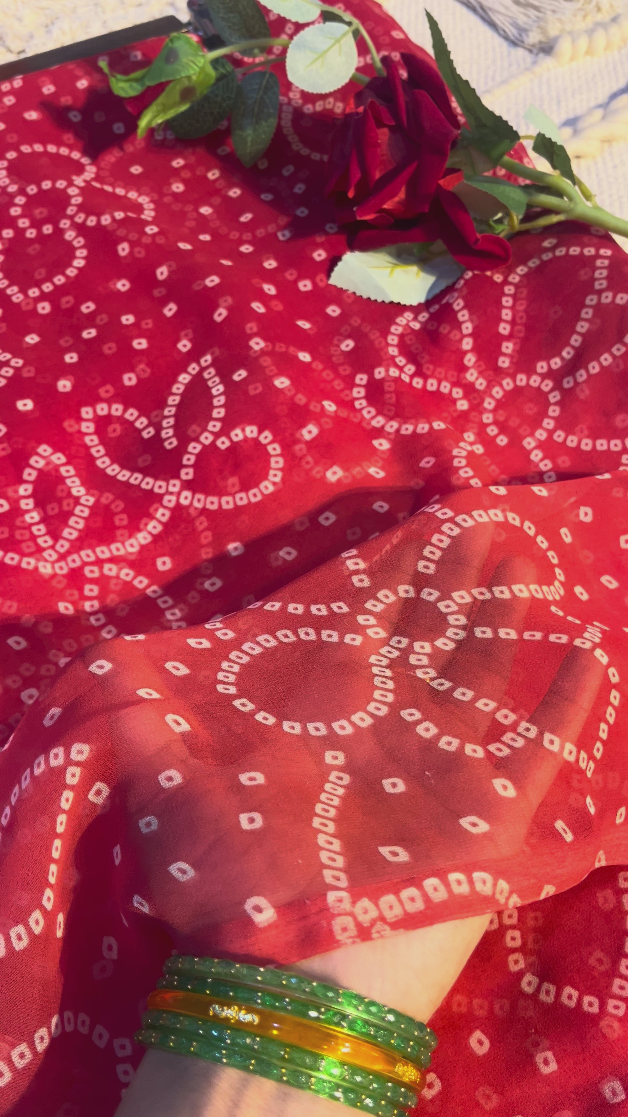 👑 The Moh Luxe Drape – Ruby Red Edition